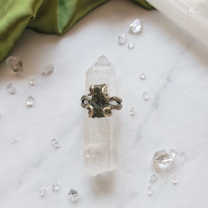 Moldavite Ring Adjustable RING Shop Dreamers of Dreams
