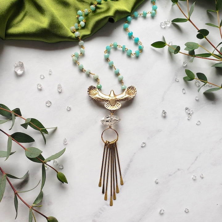 I Am Light Golden Eagle Necklace Shop Dreamers of Dreams