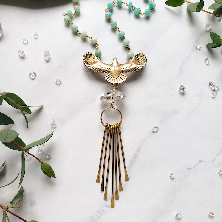 I Am Light Golden Eagle Necklace Shop Dreamers of Dreams
