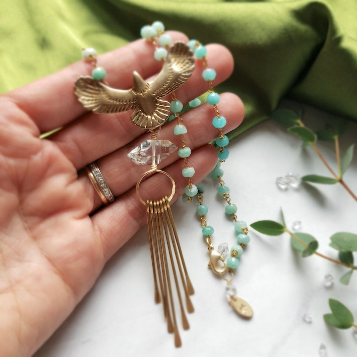 I Am Light Golden Eagle Necklace Shop Dreamers of Dreams