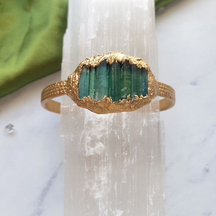 Made to Order | Green Tourmaline Shield Bracelet Bracelet Shop Dreamers of Dreams