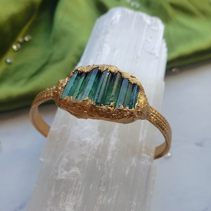 Made to Order | Green Tourmaline Shield Bracelet Bracelet Shop Dreamers of Dreams