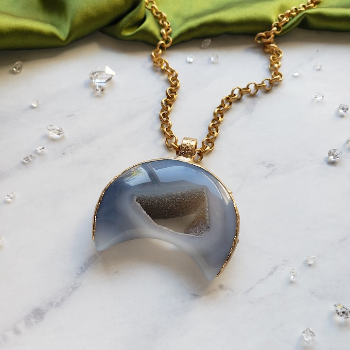 Druzy Moon Talismans Necklace Shop Dreamers of Dreams