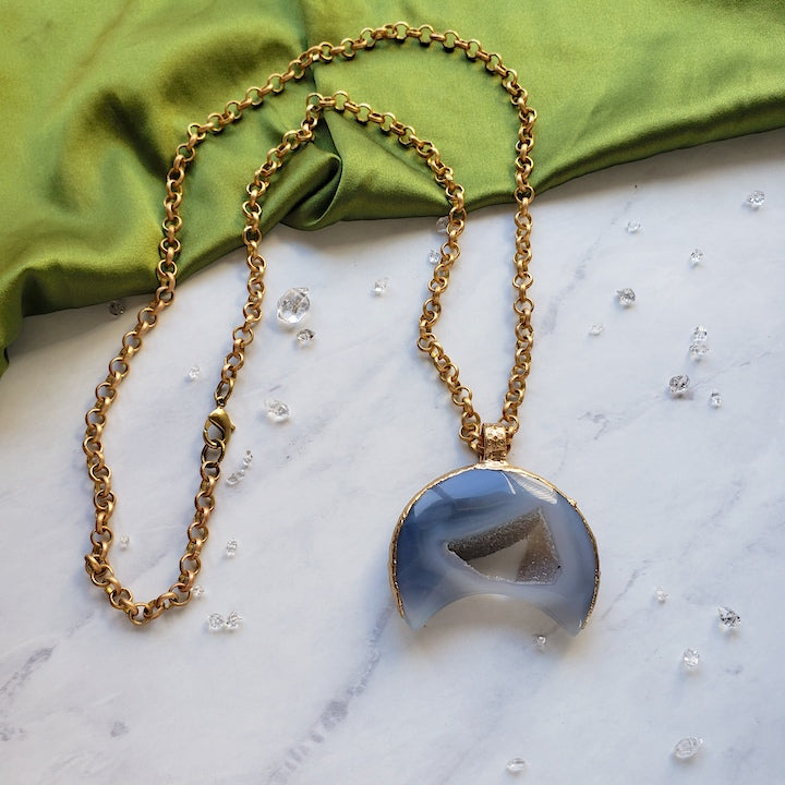 Druzy Moon Talismans Necklace Shop Dreamers of Dreams
