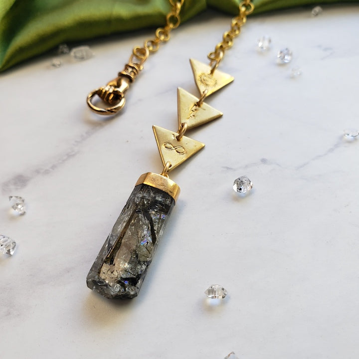 Black Tourmaline Quartz Pendulum pendulum Shop Dreamers of Dreams