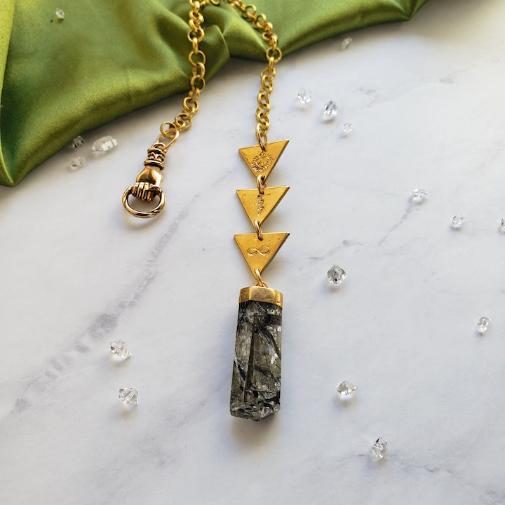 Black Tourmaline Quartz Pendulum pendulum Shop Dreamers of Dreams