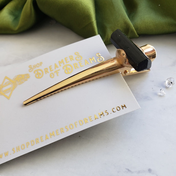Black Tourmaline Hair Clip Hair Clip Shop Dreamers of Dreams