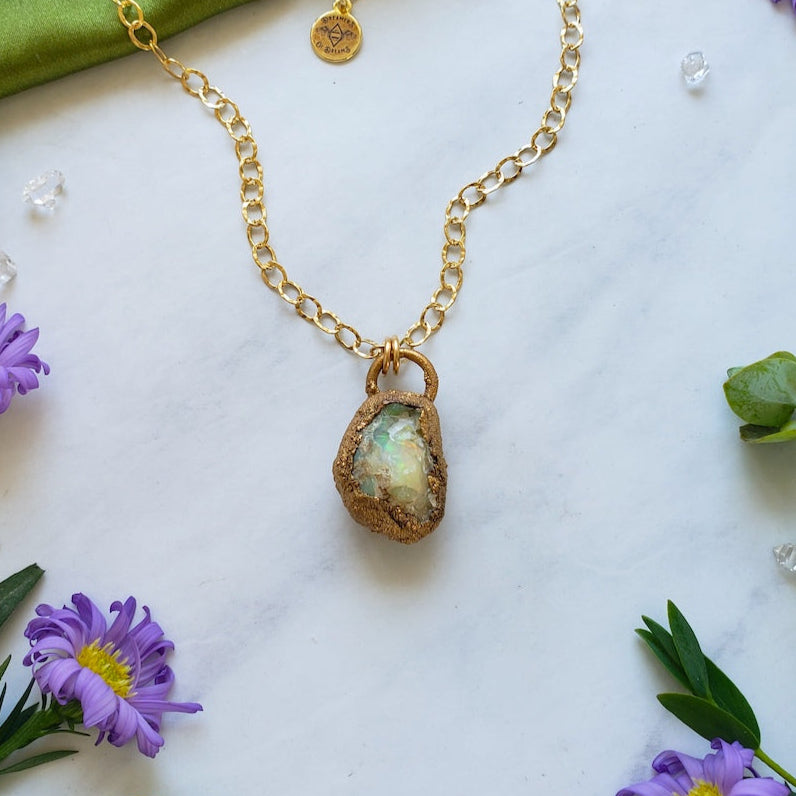 Raw Opal Nugget Necklace Necklace Shop Dreamers of Dreams
