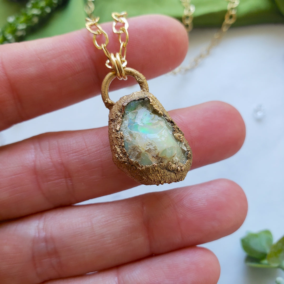 Raw Opal Nugget Necklace Necklace Shop Dreamers of Dreams