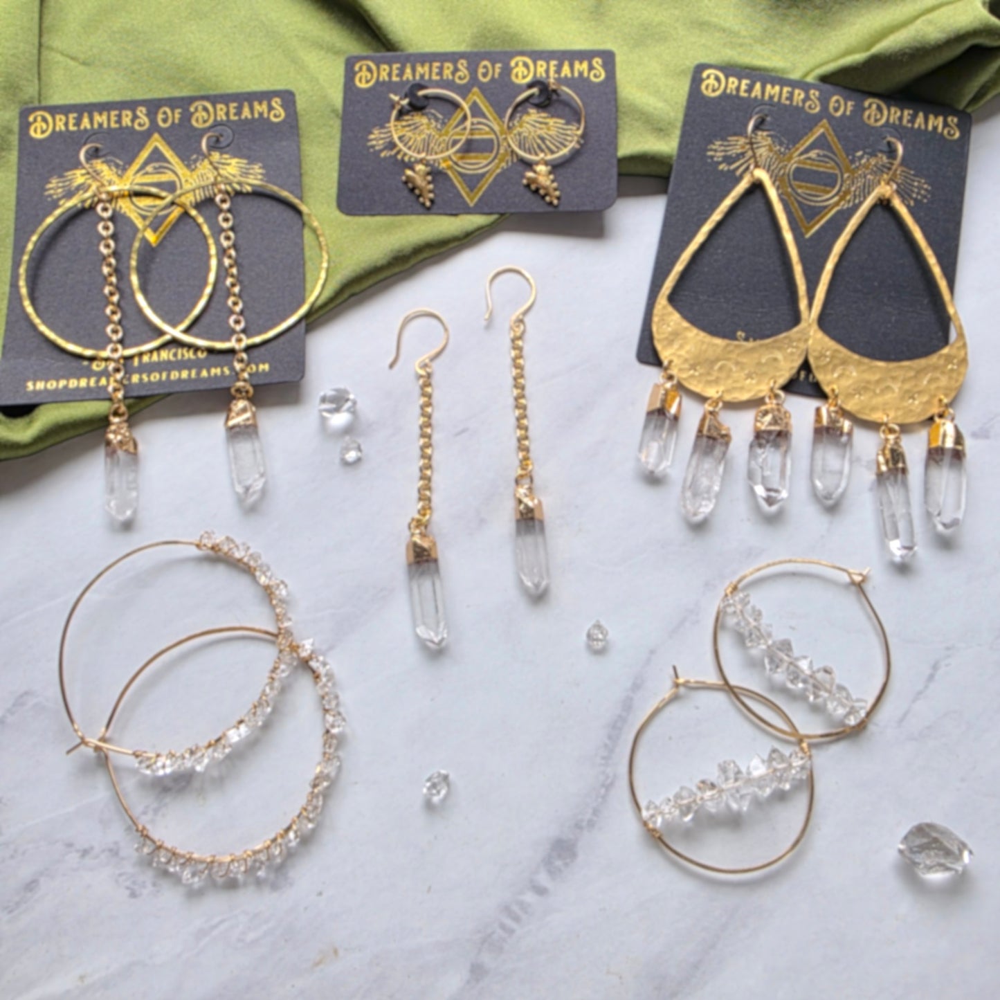 14k Goldfill Herkimer Hoops Hoop Earrings Shop Dreamers of Dreams