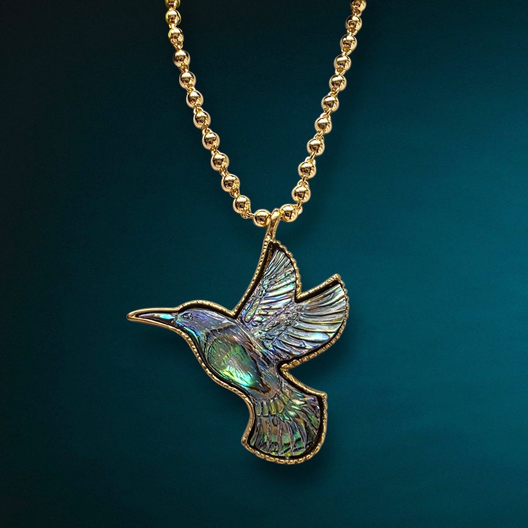 Hummingbird Spirit Abalone Necklace Necklace Shop Dreamers of Dreams