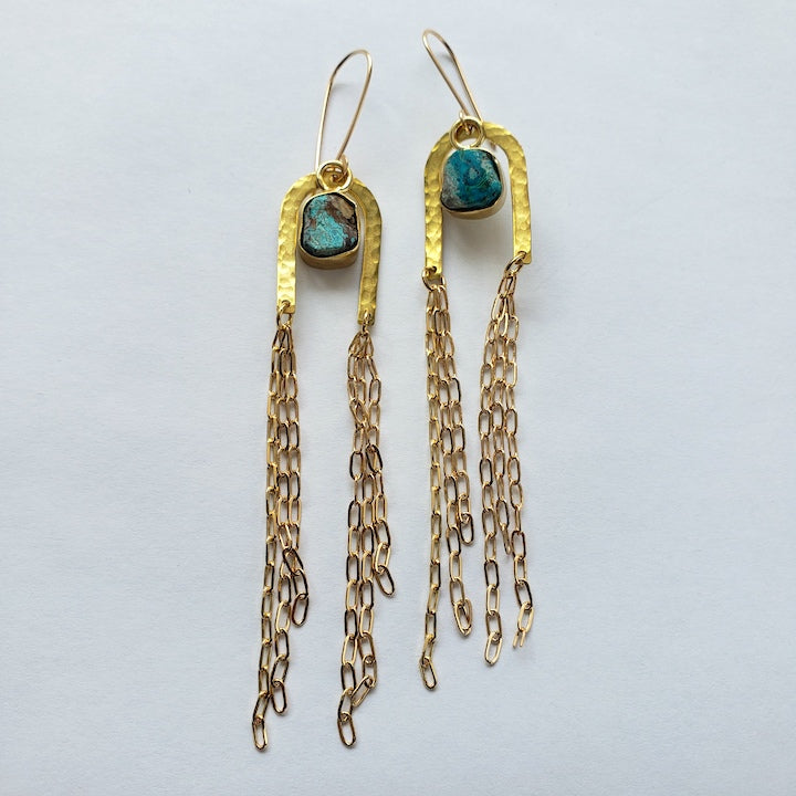 Gold Rainbow Arch Chain Duster Earrings Earrings Shop Dreamers of Dreams