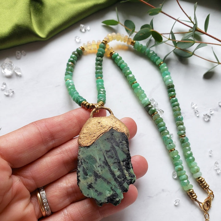 Divine Emerald Necklace Necklaces Shop Dreamers of Dreams