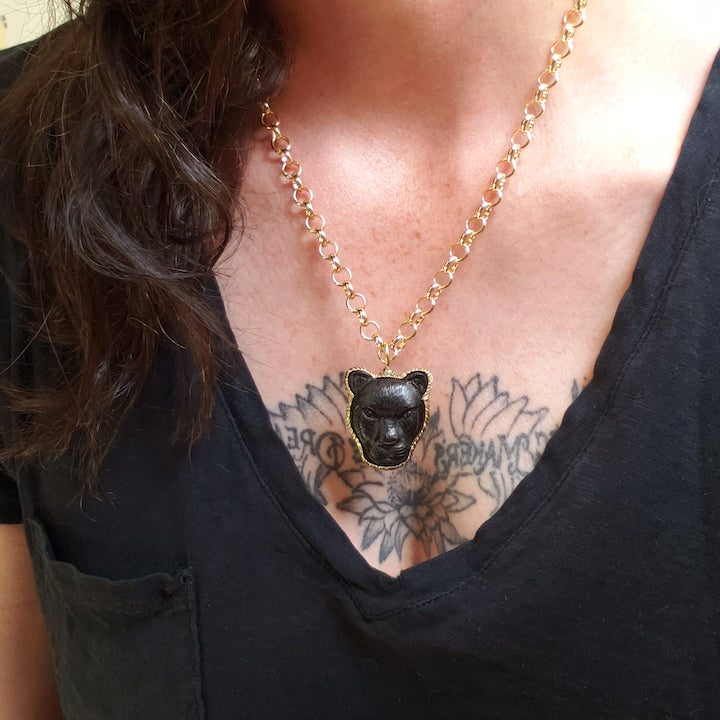 Mama Panther Spirit | Grace + Fortitude Necklace Necklace Shop Dreamers of Dreams