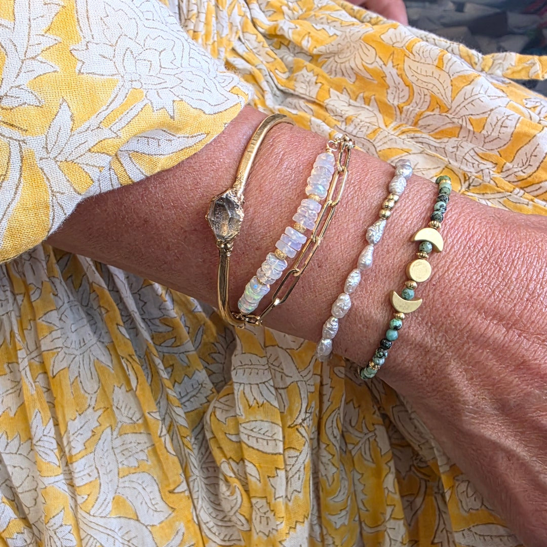 Vintage Silver Pearl Moonlight Bracelet Bracelet Shop Dreamers of Dreams