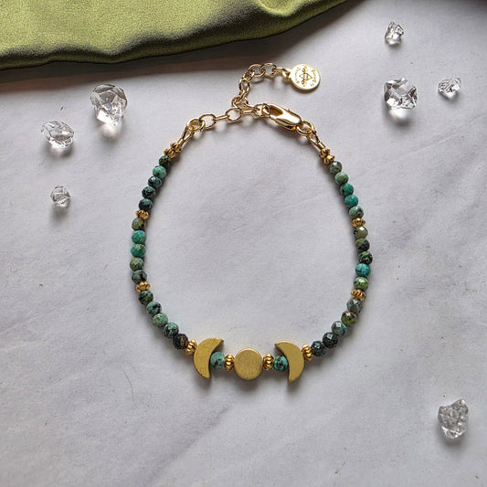 Chrysocolla Moon Phase Bracelet Bracelet Shop Dreamers of Dreams