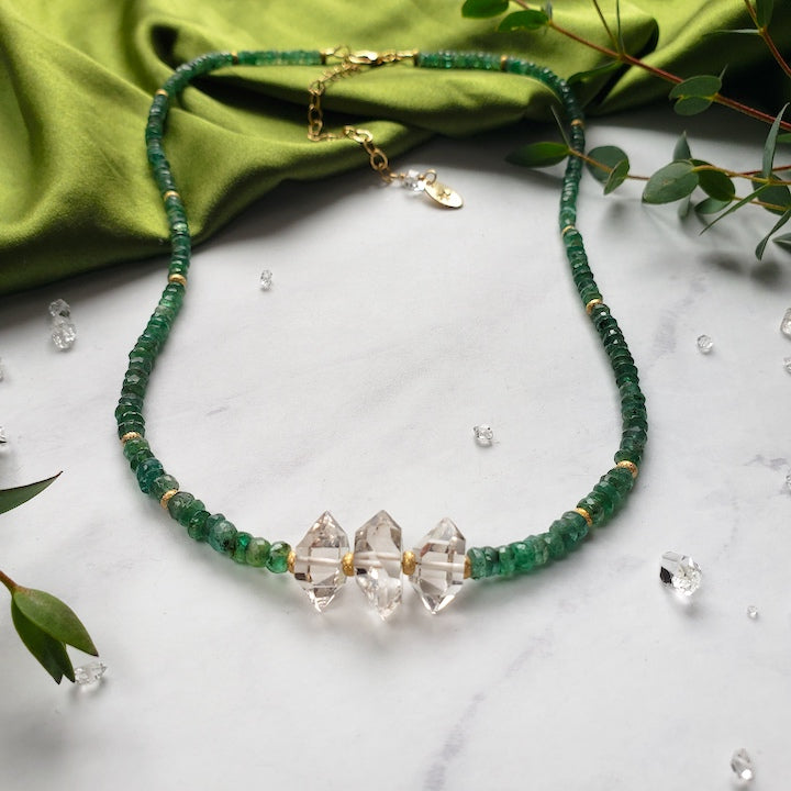 Emerald Trinity Necklace Necklaces Shop Dreamers of Dreams