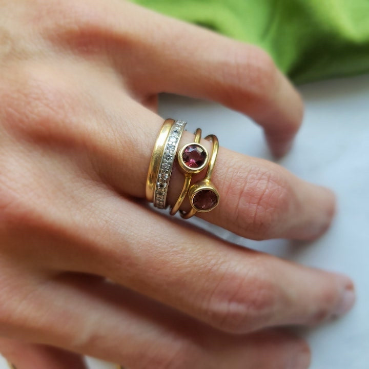 Faceted Pink Tourmaline Solitaire RING Shop Dreamers of Dreams