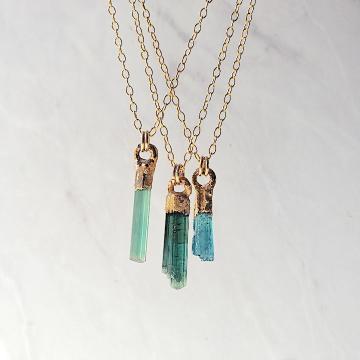 Blue Tourmaline Talisman Necklace Shop Dreamers of Dreams