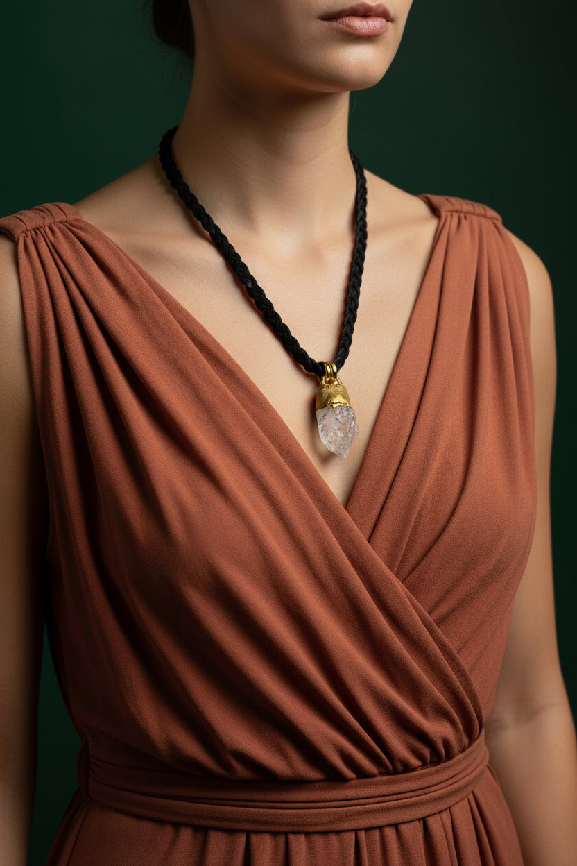 Diamond Pendant Long Layer Necklace