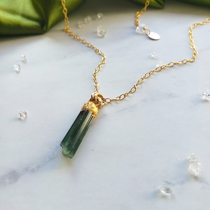 Blue Tourmaline Talisman Necklace Shop Dreamers of Dreams