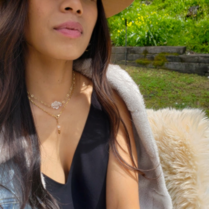 Diamond Quartz Trinity Necklace Necklace Shop Dreamers of Dreams