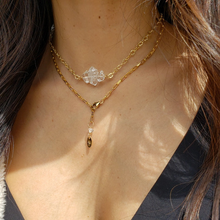 Diamond Quartz Trinity Necklace Necklace Shop Dreamers of Dreams