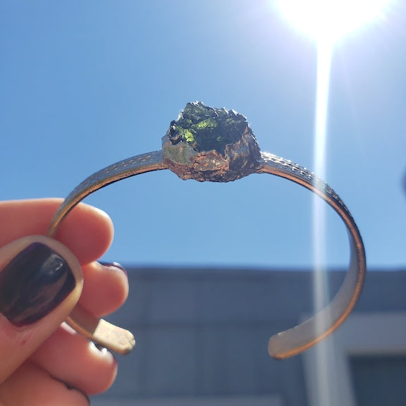 Made to Order | Moldavite Stacking Cuff Bracelet Shop Dreamers of Dreams