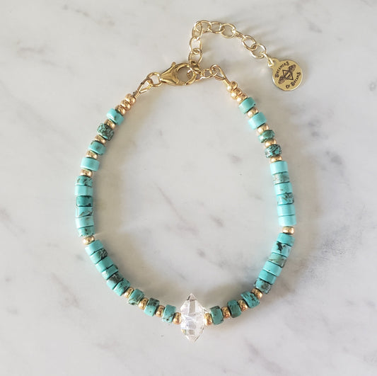 North Star Turquoise Herkimer Bracelet