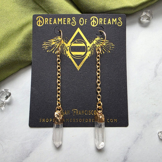 Quartz Pendulum Earrings Earrings Shop Dreamers of Dreams