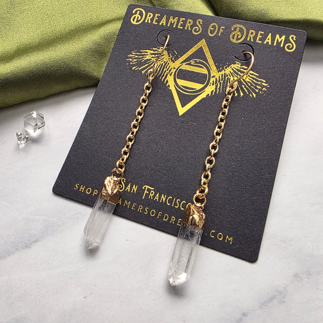 Quartz Pendulum Earrings Earrings Shop Dreamers of Dreams