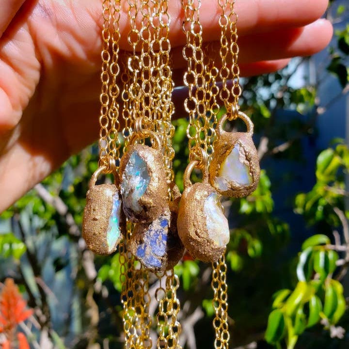 Raw Opal Nugget Necklace Necklace Shop Dreamers of Dreams