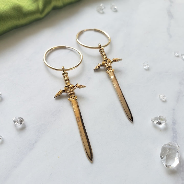 Mystic Sword Hoops Earrings Shop Dreamers of Dreams