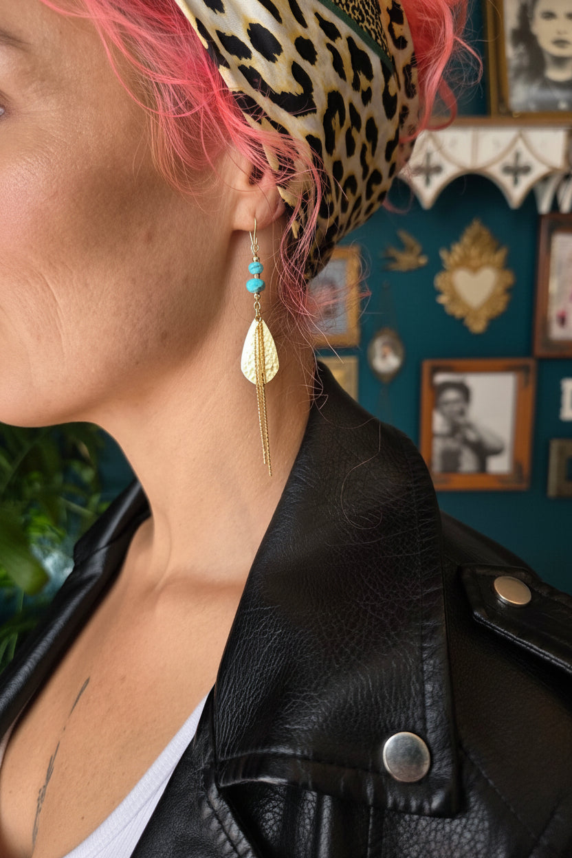 Thunder Heart Turquoise Earrings Earrings Shop Dreamers of Dreams