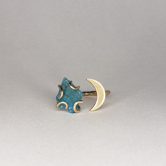 Apatite Gemstone Moon Ring RING Shop Dreamers of Dreams