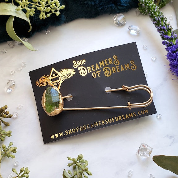 Green Chrome Diopside Shawl Pin Shawl Pin Shop Dreamers of Dreams