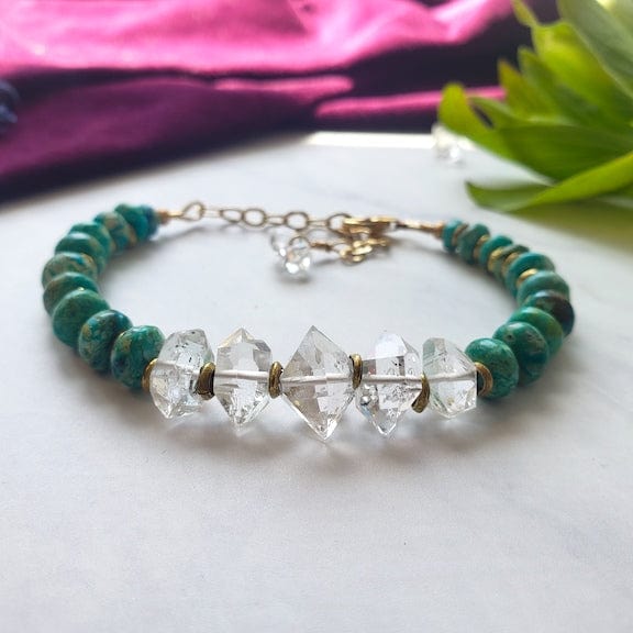 Divine Turquoise and Quartz Bracelet Bracelet Shop Dreamers of Dreams