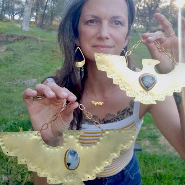 Labradorite Earring Keeper Wall Hanging Shop Dreamers of Dreams