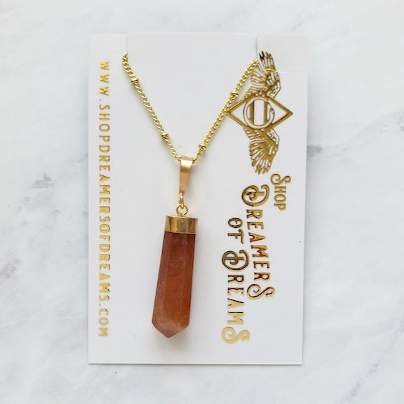 Spessartine Garnet Necklace Gold Necklace Shop Dreamers of Dreams