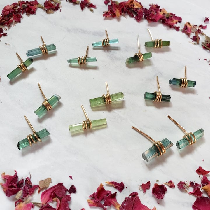 Green Tourmaline Stud Earrings Earrings Shop Dreamers of Dreams