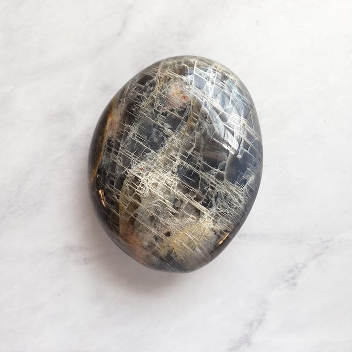 Grey Moonstone Palm Stone crystal Shop Dreamers of Dreams