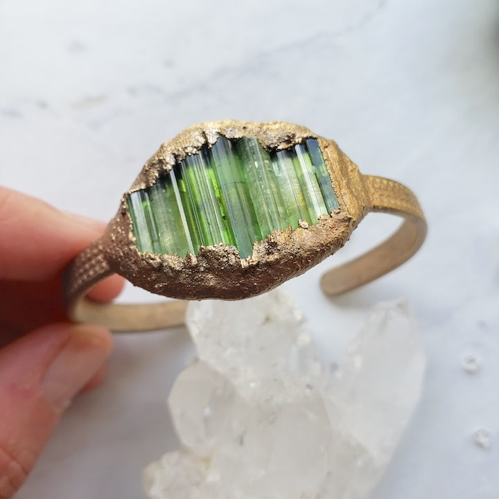 Made to Order | Green Tourmaline Shield Bracelet Bracelet Shop Dreamers of Dreams