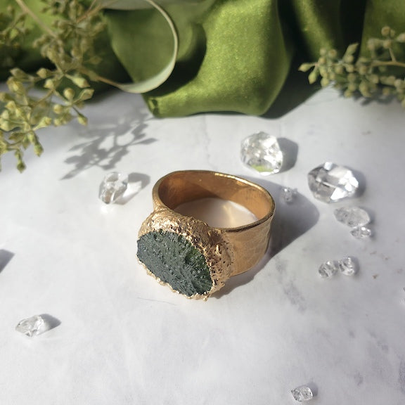 Mountain Moldavite Ring size 12 RING Shop Dreamers of Dreams