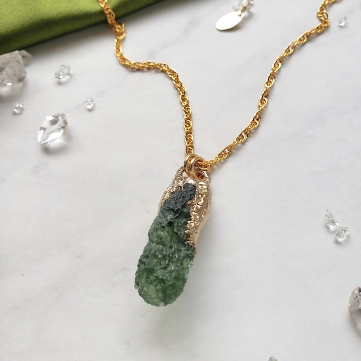 Moldavite Star Dust Necklace Necklace Shop Dreamers of Dreams