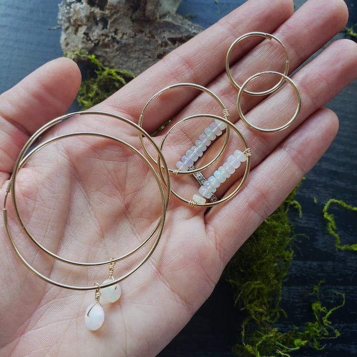 Rockstar Opal Hoop Set of 3 Earrings Shop Dreamers of Dreams