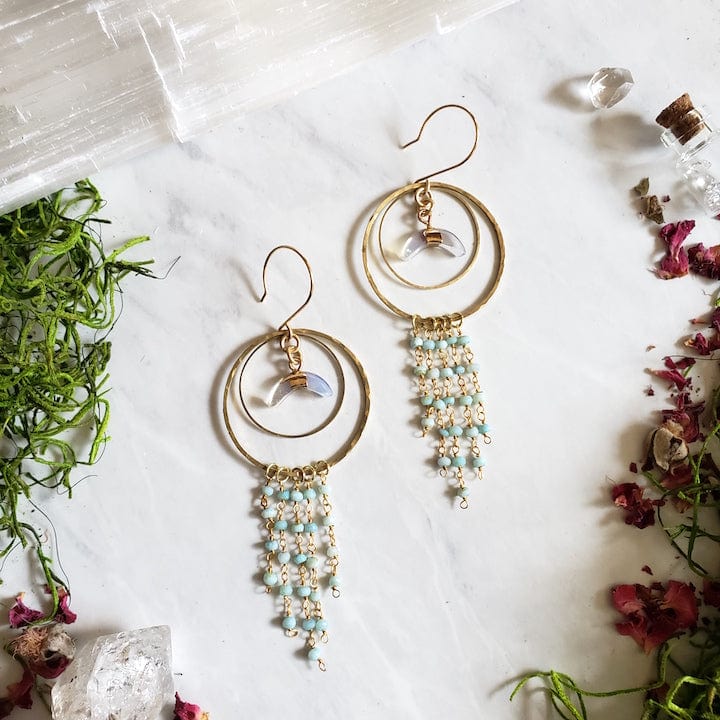 Opalite Dream Moon Earrings Earrings Shop Dreamers of Dreams