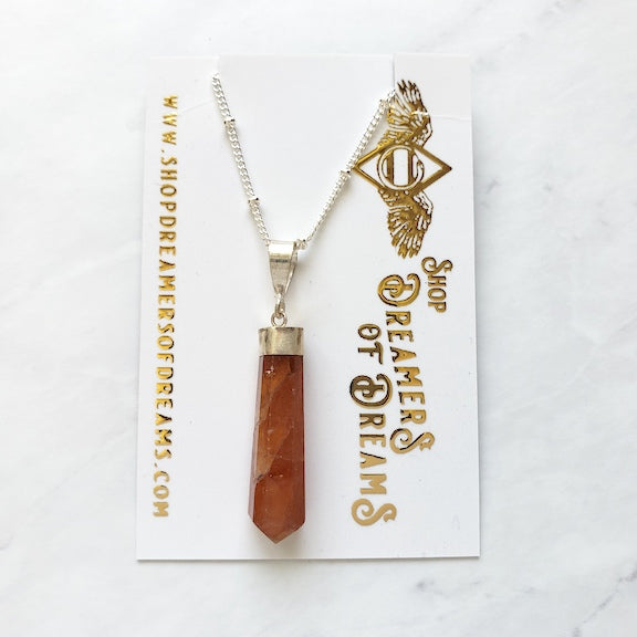 Spessartine Garnet Necklace Silver Necklace Shop Dreamers of Dreams