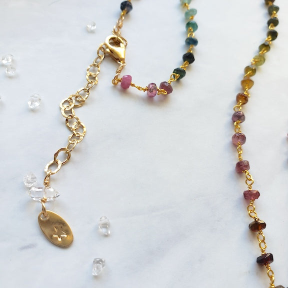 Raw Ruby on Watermelon Tourmalines Necklace Shop Dreamers of Dreams