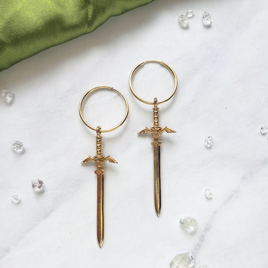 Mystic Sword Hoops Earrings Shop Dreamers of Dreams