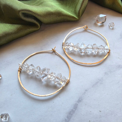14k Goldfill Herkimer Hoops Hoop Earrings Shop Dreamers of Dreams